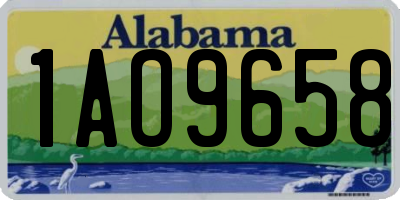AL license plate 1AO9658
