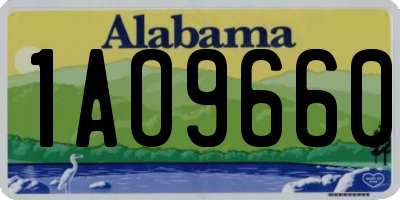 AL license plate 1AO9660