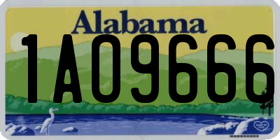 AL license plate 1AO9666