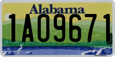 AL license plate 1AO9671