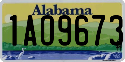 AL license plate 1AO9673