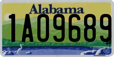 AL license plate 1AO9689