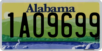 AL license plate 1AO9699