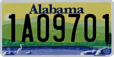 AL license plate 1AO9701