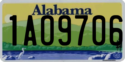 AL license plate 1AO9706