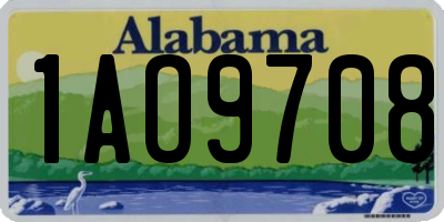 AL license plate 1AO9708