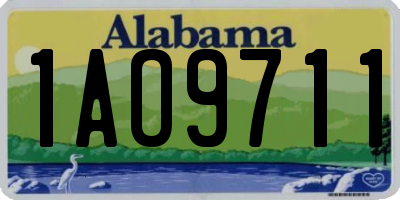 AL license plate 1AO9711