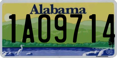 AL license plate 1AO9714