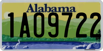 AL license plate 1AO9722