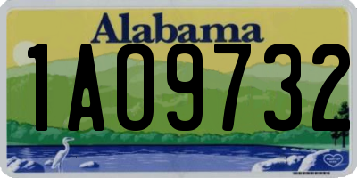 AL license plate 1AO9732