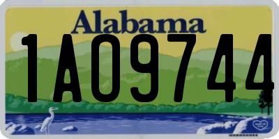 AL license plate 1AO9744