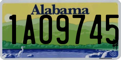 AL license plate 1AO9745