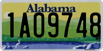 AL license plate 1AO9748