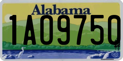 AL license plate 1AO9750