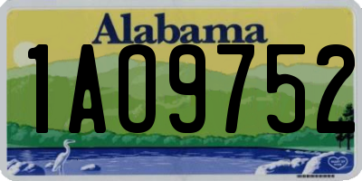 AL license plate 1AO9752