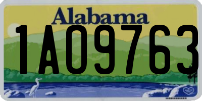 AL license plate 1AO9763