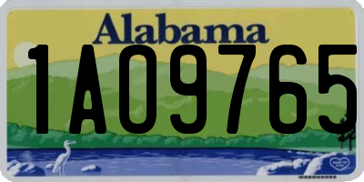 AL license plate 1AO9765