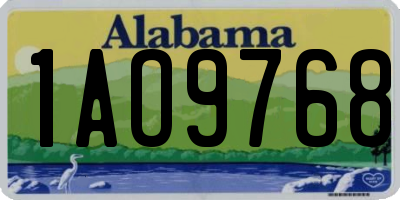 AL license plate 1AO9768