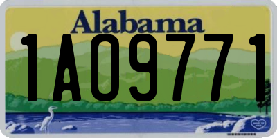 AL license plate 1AO9771