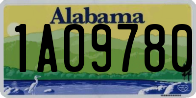 AL license plate 1AO9780