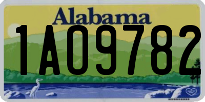 AL license plate 1AO9782