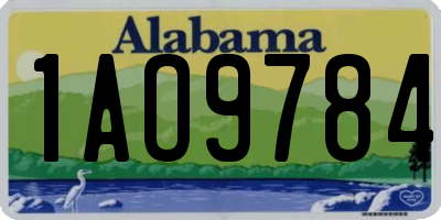 AL license plate 1AO9784