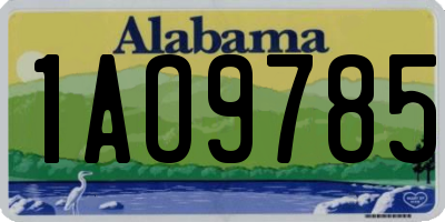 AL license plate 1AO9785