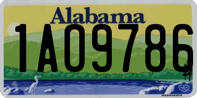 AL license plate 1AO9786