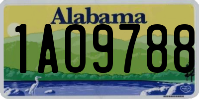AL license plate 1AO9788