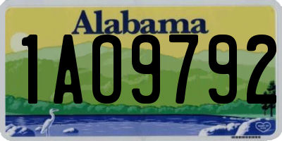 AL license plate 1AO9792
