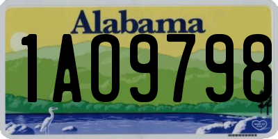 AL license plate 1AO9798
