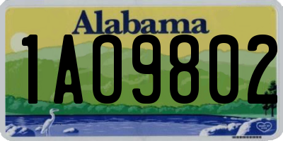 AL license plate 1AO9802