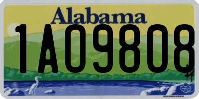 AL license plate 1AO9808