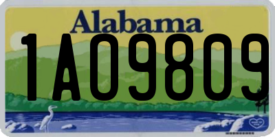AL license plate 1AO9809