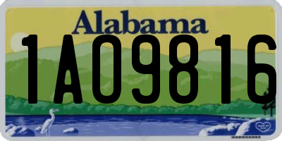 AL license plate 1AO9816
