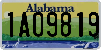 AL license plate 1AO9819