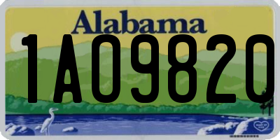 AL license plate 1AO9820