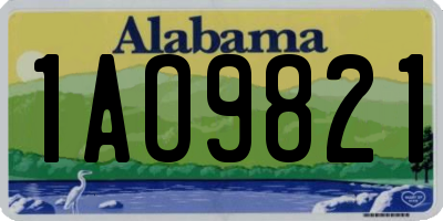 AL license plate 1AO9821