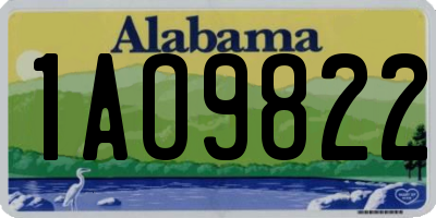 AL license plate 1AO9822