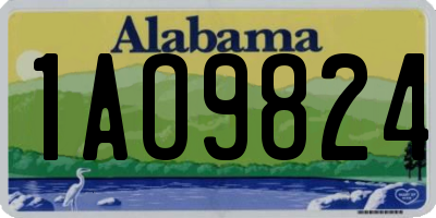 AL license plate 1AO9824