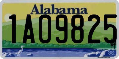 AL license plate 1AO9825