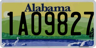 AL license plate 1AO9827