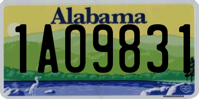 AL license plate 1AO9831