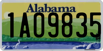 AL license plate 1AO9835