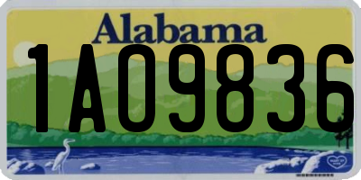 AL license plate 1AO9836