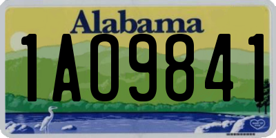 AL license plate 1AO9841