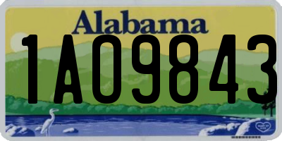 AL license plate 1AO9843