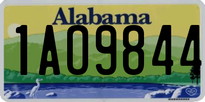AL license plate 1AO9844