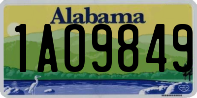 AL license plate 1AO9849