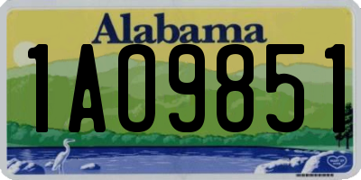 AL license plate 1AO9851